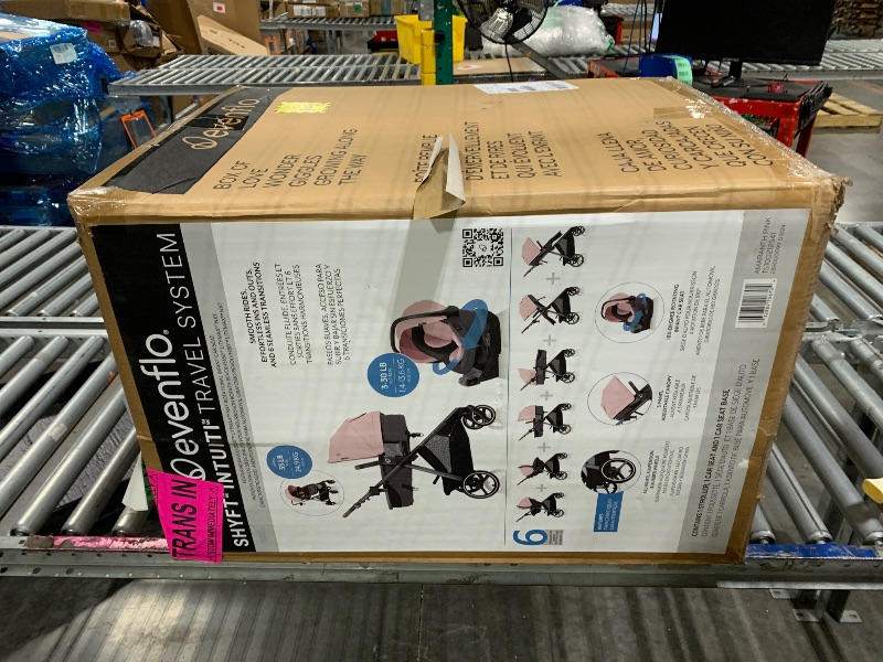 Photo 1 of Evenflo Shyft Intuiti Travel System with Revolve180 LiteMax™ NXT Rotating Rear-Facing Lightweight Preemie and Infant Car Seat 3-30 lbs. (Amaranth Pink)