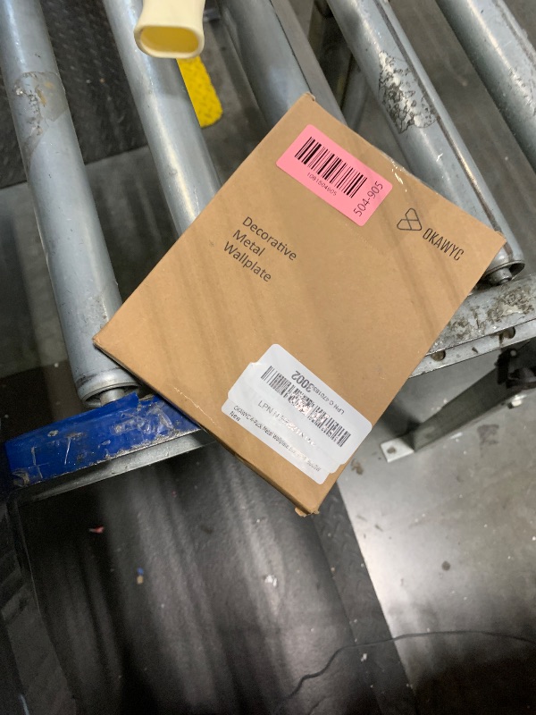 Photo 1 of +++2 ARE MISSING+++OKAWYC Single Blank Light Switch Cover Adler Metal Wall Plate, 4-Pack White 1 Gang, Light Switch Cover Outlet Cover Decorative Wallplate, Durable