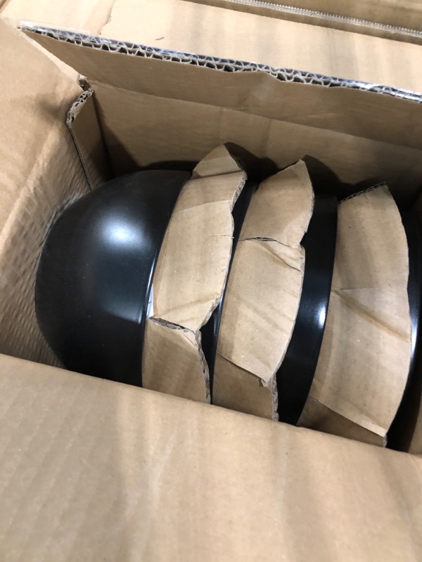 Photo 4 of Gibson Elite Soho Lounge Square 16-Piece Dinnerware Set, Service for 4, Reactive Glaze Stoneware Plates and Bowls, Modern Dishes, Microwave & Dishwasher Safe – Red and Black