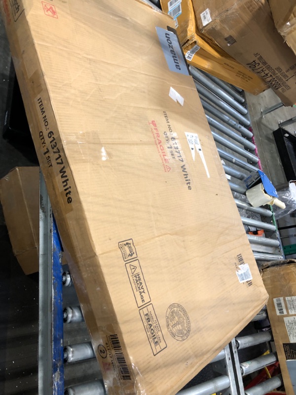 Photo 1 of *USED*
Yaheetech Cat Litter Box Enclosure, Box Cabinet Hidden, Wooden Pet Crate Kitty Washroom Storage Bench with Divider Home Litter Loo Indoor Cat House White