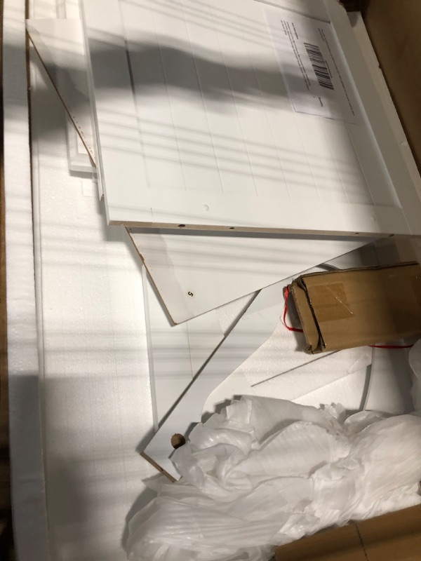 Photo 1 of *USED*
Yaheetech Cat Litter Box Enclosure, Box Cabinet Hidden, Wooden Pet Crate Kitty Washroom Storage Bench with Divider Home Litter Loo Indoor Cat House White