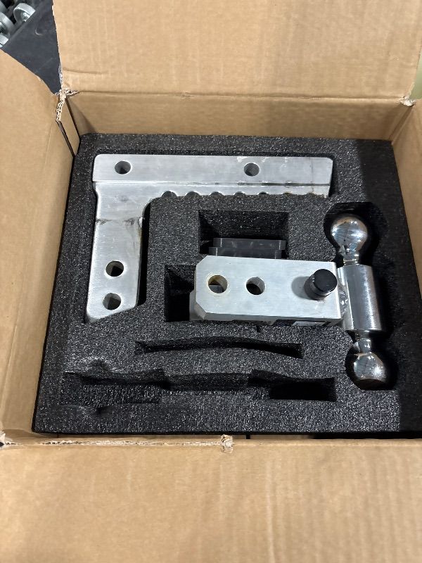 Photo 1 of **MISSING PARTS**
Bornerwhite Adjustable Trailer Hitch Fit 2 inch Receiver, Drop Hitch 8-Inch Drop/Rise, (2" & 2-5/16") Towing Ball Mount Aluminum Tow Hitch for Trucks RV Motorcycles, 12,500 LBS GTW, 2 Anti-Theft Pins