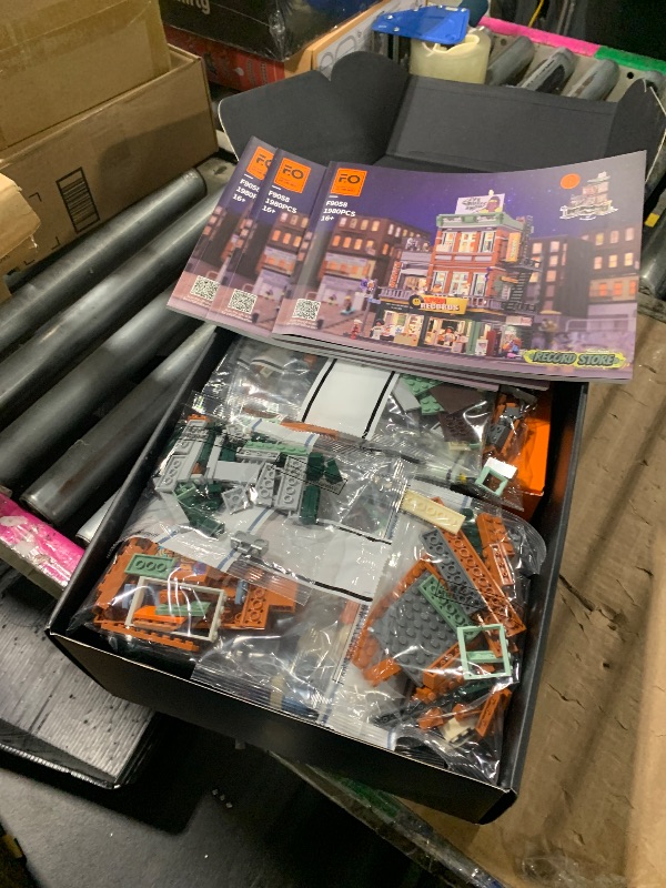 Photo 3 of FUNWHOLE Record Store Lighting Building Bricks Set - Street Fusion City Town Audio Shop Multi-Form Modular Collection Kit 1980 Pcs for Adults & Teen & Music Lovers