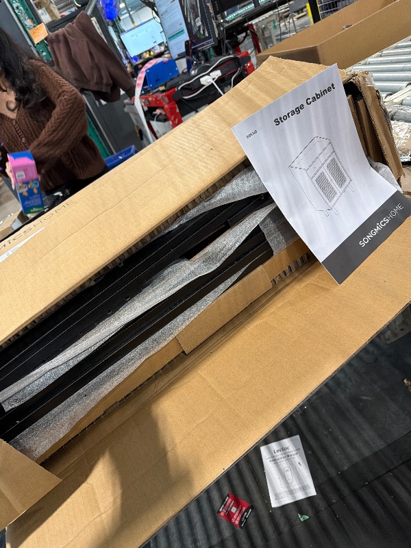 Photo 1 of VASAGLE BOHOVEN Collection - Buffet Cabinet, Sideboard Storage Cabinet with Rattan-Like Doors and Drawers, Accent Cabinet, Adjustable Shelf, Boho Style, for Living Room, Ebony Black