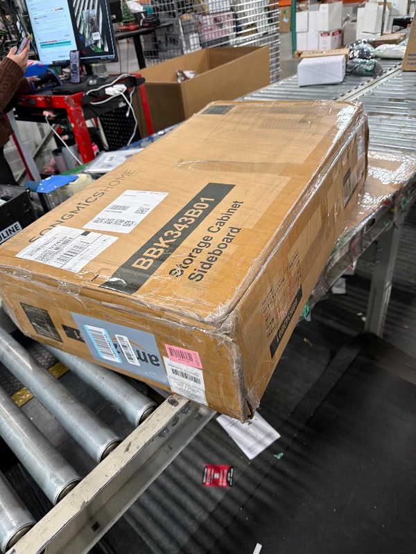 Photo 2 of VASAGLE BOHOVEN Collection - Buffet Cabinet, Sideboard Storage Cabinet with Rattan-Like Doors and Drawers, Accent Cabinet, Adjustable Shelf, Boho Style, for Living Room, Ebony Black