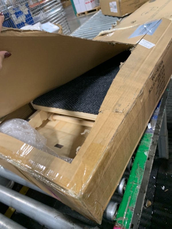 Photo 1 of ???? ???????? Dog Ramp for Bed, 64" Long Foldable Pet Ramp for Small Large Dogs, Dog Ramps for High Beds Car, High Traction with Platform 6 Adjustable Heights 24" to 30" Up to 220LBS, Wood