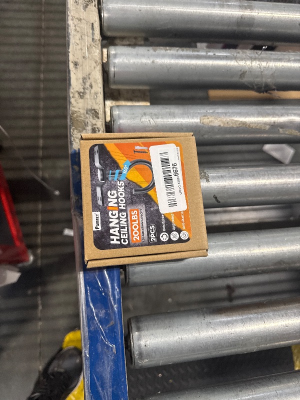 Photo 1 of [UPGRADED] 2Pcs 200LBS Rotatable Ceiling Hooks with 4 Screw Points Base, Wall Mount Metal Hanger Black Ceiling Hook for Hanging Plant, Bird Feeder, Lights, Bed Canopy, Wind Chime, Indoor Outdoor Decor