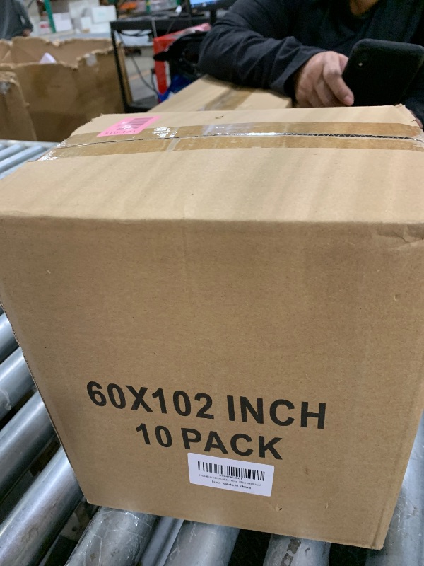 Photo 1 of 10 Pack White Table Cloth for Rectangle Tables,60x102 inch-Washable and Reusable Table Cloths for 6-8 Ft Rectangle Table,Polyester Fabric Table Cover for Party,Wedding,Buffet