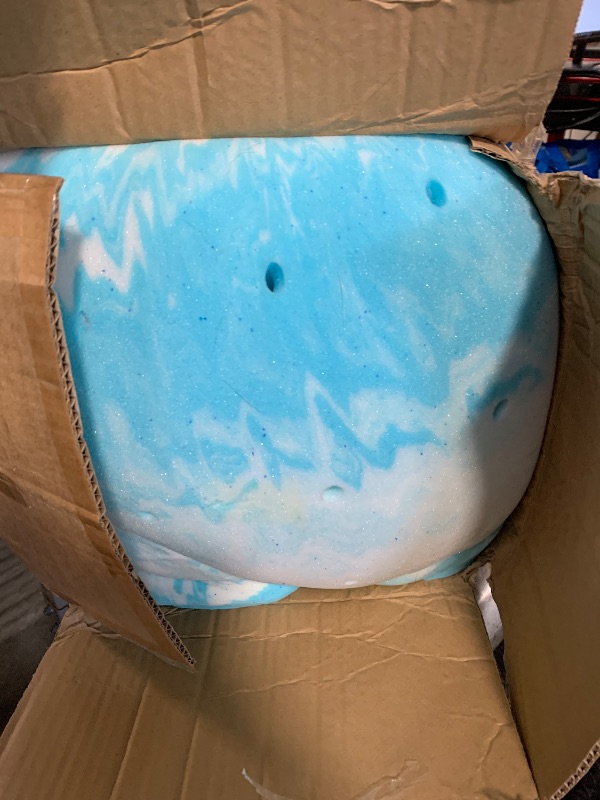 Photo 1 of  3 INCH Memory Foam Gel Infused Swirl Foam Pad,Pressure Relief Back Pain,Bed Topper for Body Support