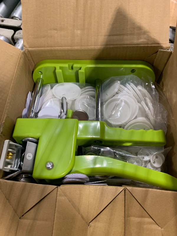 Photo 3 of Happizza Button Maker Machine Multiple Sizes, Pin Maker Machine 1+1.25+2.25 inch, Interchangeable Button-Models Badge Button Press Machine with 300 Sets 25+32+58mm Button Maker Supplies&Circle Cutter