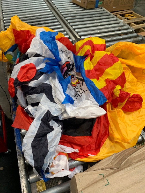 Photo 1 of ****STOCK PHOTO, ITEM/ COLOR MAY VARY**** Halloween Inflatable Clowns Arched Door Outdoor Decorations, Day of The Dead Blow Up Yard Decor with Built-in LED Light