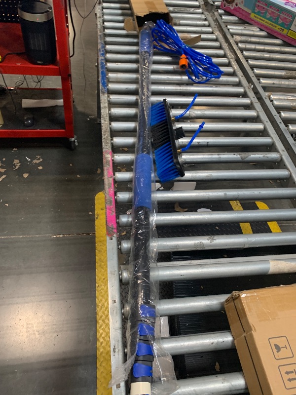 Photo 1 of 20FT Water Fed Solar Panel Cleaning Kit, Telescopic Solar Panel Cleaning Brush with Extension Pole & Soap Dispenser for Household & Outdoor