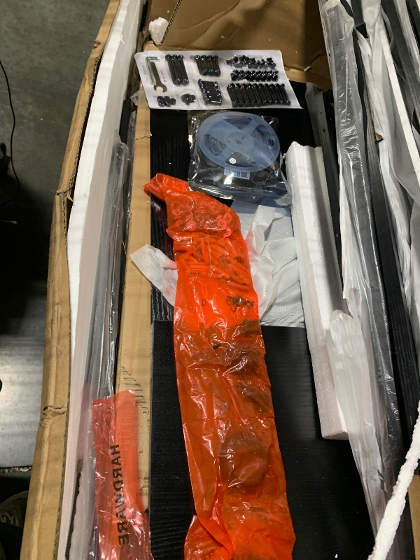 Photo 1 of ***NEW PRODUCT*** Corner Bed Frame with 2-Tier Bookcase Storage and LED Lights, Adjustable Shelves Corner Bed with Storage Drawers and Charging Station, Twin Daybed for Living Room, Bedroom & Guest Room, Black Twin