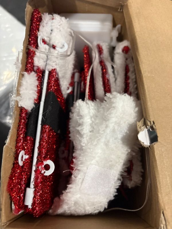 Photo 1 of **MISSING 2 BOWS**
Geelin Set of 3 Christmas Lighted Gift Boxes with Santa Claus Belt in 3 Sizes 60 LED Light up Boxes Under Tree Present Box Decorations for Indoor Outdoor Christmas Tree Door Porch Yard Decor