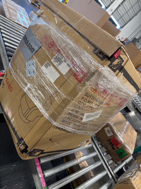 Photo 1 of ** SIMILAR / USED ** Jofran Sutton Mid-Century Modern Upholstered Split-Back Curved Sculpture Swivel Accent Chair,Sand