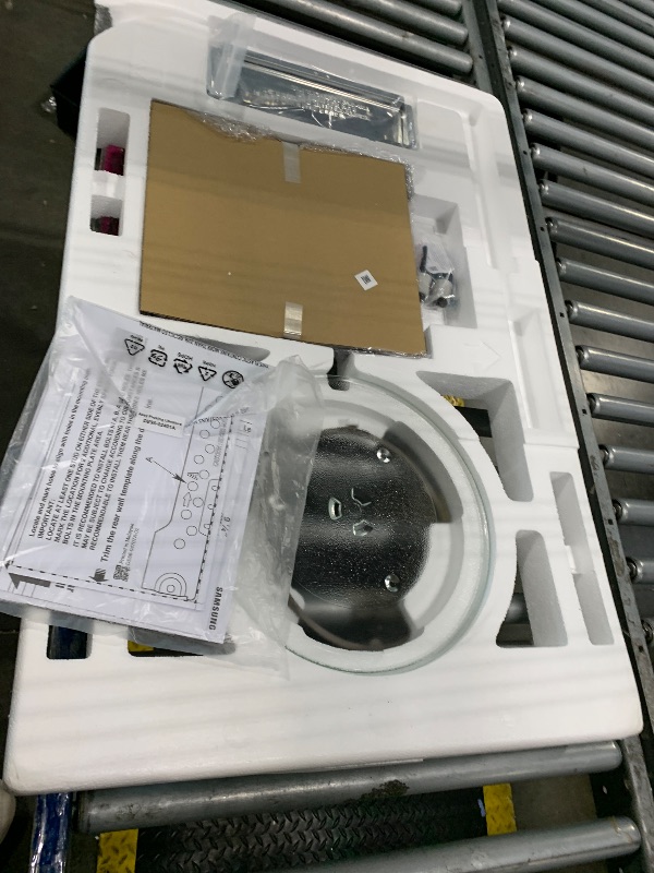 Photo 1 of ** USED / FUNCTIONAL TESTED** SAMSUNG 1.1 Cu Ft Smart SLIM Over the Range Microwave Oven w/ 550 CFM Hood Vent, Wi-Fi, Voice Control, LED Light Bar, Sensor Cook, 1100 Watt, ME11A7710DS/AA, Fingerprint Resistant Stainless Steel