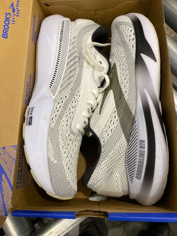 Photo 1 of **USEDD**Brooks Men’s Adrenaline GTS 24 Supportive Running Shoe - White/Black/Pelican - 11.5 Medium