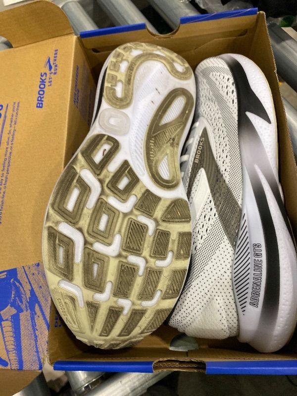 Photo 1 of **USEDD**Brooks Men’s Adrenaline GTS 24 Supportive Running Shoe - White/Black/Pelican - 11.5 Medium