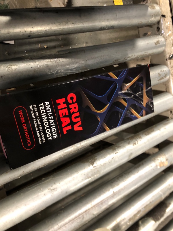 Photo 1 of (New) Work Orthotic Insoles - Anti Fatigue Medium Arch Support Shoe Insert Men Women - for Plantar Fasciitis Flat Feet Leg - Relieve Foot Pain - Work Boot Insoles Standing All Day (L, Blue Lines)