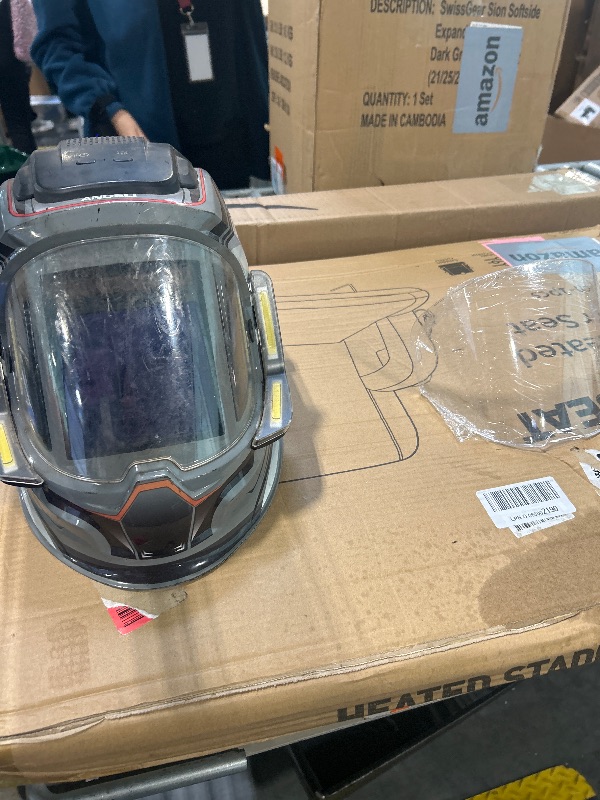 Photo 1 of ****VERY USED****
ANDELI Welding Helmet with 4 LED Light, Panoramic Large Viewing Screen 3.94"X3.74" True Color Auto Darkening Welding Helmet, 4 Arc Sensor Wide Shade 4/5-9/9-13 Welder Mask Type-C Charging