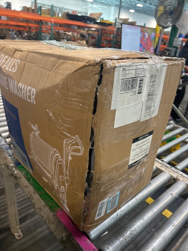 Photo 1 of Giraffe Tools Wall Mounted Pressure Washer Essential with Upgraded 1800W Motor, Max 2900 PSI, 2.2 GPM Electric Power Washer with 100ft Retractable Pressure Hose, Automatic Rewind, Any Length Lock