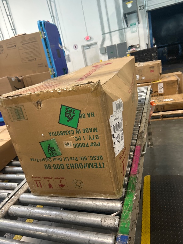 Photo 1 of **UNTESTED**
National Tree Company 9 ft Pre-Lit Dunhill Fir Artificial Christmas Tree, 900 LED Lights, 4,029 Tips, PowerConnect, Foot Pedal, 10 Light Functions, Includes Stand, Green