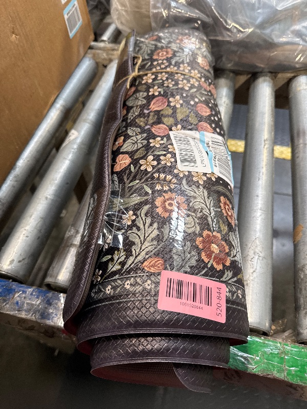 Photo 1 of Collive Anti Fatigue Kitchen Mats, Cushioned Floral Kitchen Rugs Non Slip Waterproof Standing Mat, Black Vintage Comfort Desk Rug for Office, Sink, Laundry, 20"x39"