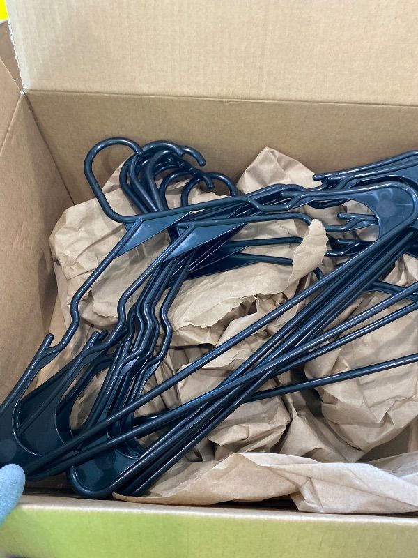 Photo 1 of **MISSING PARTS**
HOUSE DAY Plastic Hangers 50 Pack - Black Clothes Hangers with Non-Slip Shoulder Grooves, Durable and Sturdy Coat Hanger, Space Saving Slim Design Perfect for Closet Organizers and Storage