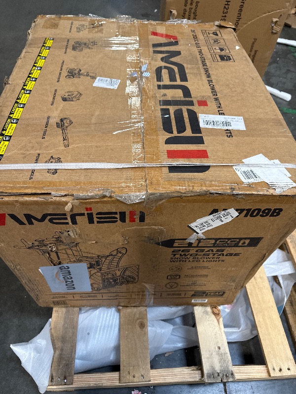 Photo 1 of ** VERY USED ***AMERISUN 26-Inch 2-Stage Gas Snow Blower with 212cc Engine, Self-Propelled Snow Thrower with 120V Electric & Recoil Start, Heavy-Duty 26" Clearing Width, 20" Intake Height, 180° Chute Rotation