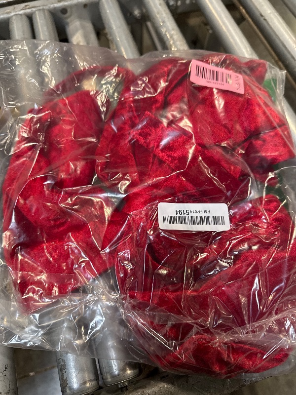 Photo 1 of ***MISSING ONE BOW***Large Plush Velvet Bows Set of 2 16-Inch Christmas Bow Tree Topper for Christmas Tree Decoration Door Window Decor (Burgundy)