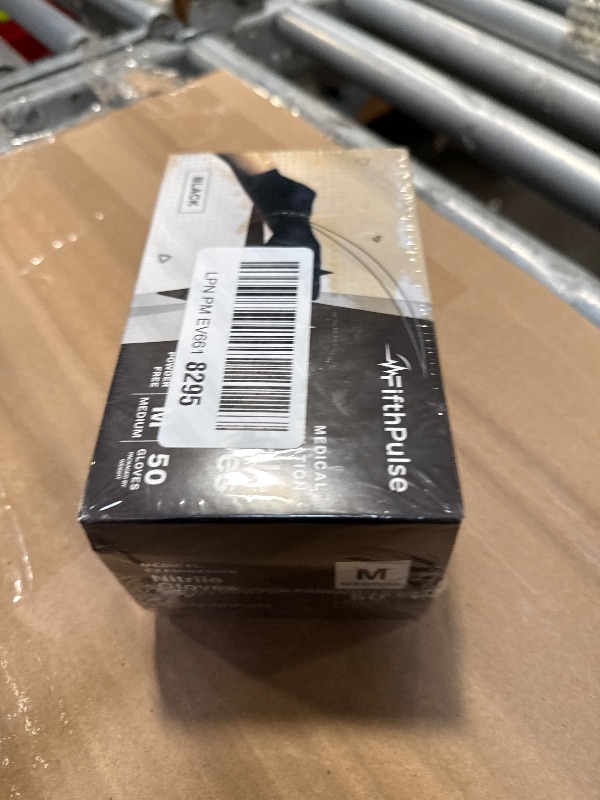 Photo 1 of ** FACTORY SEALED***Black Gloves Disposable Latex Free Medium, 50 Count - Medical and Dental Grade Surgical Gloves - Powder Free Nitrile Gloves Medium - 3 Mil Thickness