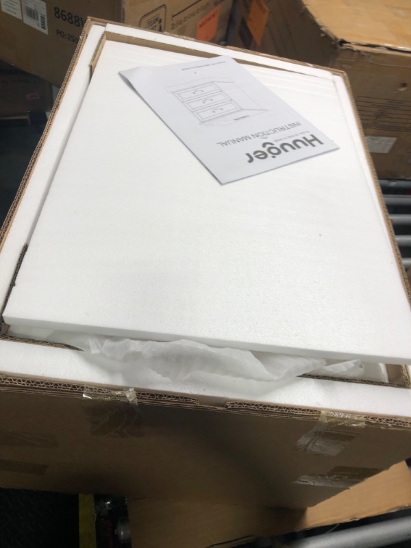 Photo 1 of **ASSEMBLY INSTRUCTIONS INCLUDED**
Huuger Nightstand with Charging Station, 3 Drawer Night Stand Set of 2, 22 Inch Wider Side Table with Storage, Farmhouse Nightstand with Vintage Handles, Thicken Base, for Bedroom, Distressed White