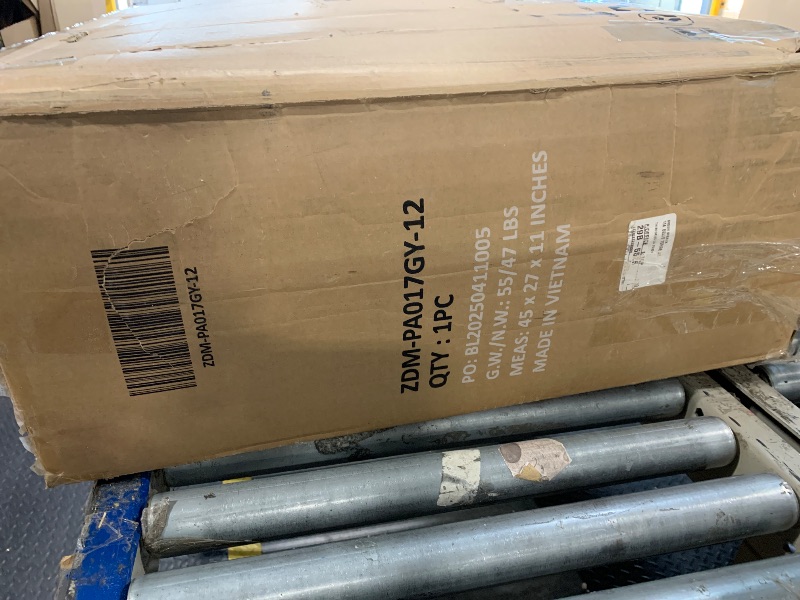 Photo 1 of **1 BOX, UNKNOWN MISSING PIECES**Wisteria Lane 4 Piece Patio Furniture Set, Wicker Outdoor Patio Conversation Furniture Set, All Weather Outdoor Patio Sofa with Cushion and Glass Table, Gray Wood