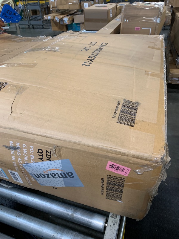 Photo 1 of **1 BOX, UNKNOWN MISSING PIECES**Wisteria Lane 4 Piece Patio Furniture Set, Wicker Outdoor Patio Conversation Furniture Set, All Weather Outdoor Patio Sofa with Cushion and Glass Table, Gray Wood