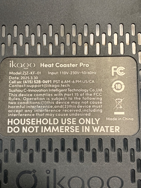 Photo 1 of *** NO MUG LID *** iKago Coffee Mug Warmer Set, Temperature Control Smart Heated Mug for Desk, Electric Coffee Warmer with Auto Shut Off & Real-Time Temp Display, Gifts for Men Women, 15oz, Black