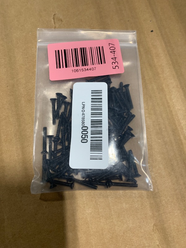 Photo 1 of ***SIMILAR ITEM*** MewuDecor #4-40 x 3/4" Flat Countersunk Head Machine Screws, Full Thread, 304 Stainless Steel 18-8, Black Finish, 100 PCS