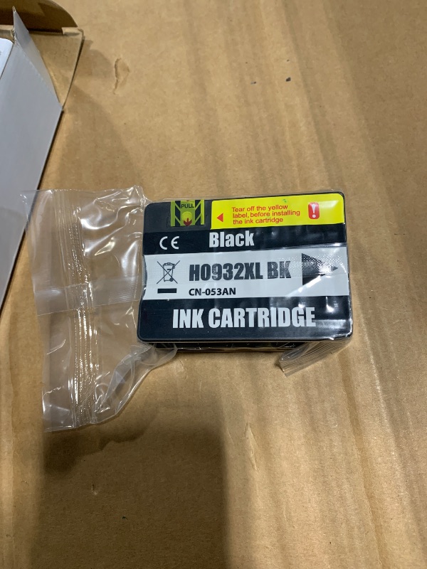 Photo 1 of *** 1 PACK / BLACK *** Ink Cartridges HP 932XL 933XL. Works with OfficeJet 6600 6700 7610 7612 7510 7110 6100 Printers. 4 Pack (Black, Cyan, Magenta & Yellow).