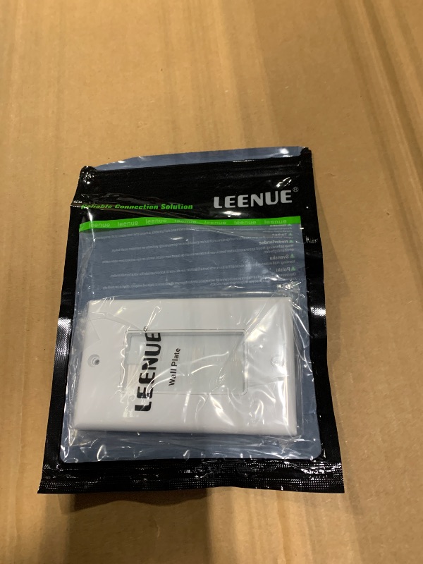 Photo 1 of *** 1 PACK *** LEENUE Brush Wall Plate, Single Gang Wall Plate Cable Pass Through for Low Voltage Wires, Cord Hider for Wall Mount TV, 2-Pack, White