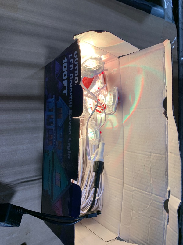 Photo 1 of *** NO REMOTE CONTROL *** INZIDOL100FT Permanent Outdoor Lights, IP67 Waterproof,for House Roof, Christmas, Holiday, Party, Daily Lighting, Smart RGB Outdoor Lights with Remote APP Control & DIY Scenes (100FT)