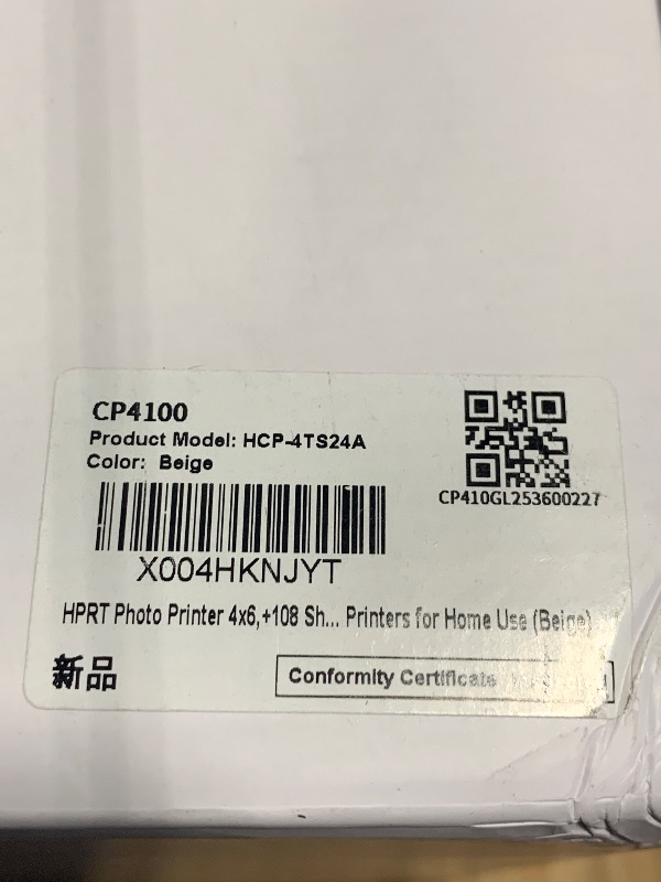 Photo 1 of *** ONLY 1PRINTER RIBBON *** HPRT CP4100 Photo Printer - Portable 4x6 Bluetooth Instant Picture Printer + 108 Sheets & 2 Ribbon, Mobile, Premium Dye Sublimation - 300 DPI Display Resolution - Editing App for Fun, Creative Photos