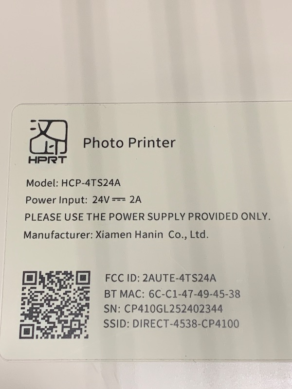 Photo 1 of *** ONLY 1PRINTER RIBBON *** HPRT CP4100 Photo Printer - Portable 4x6 Bluetooth Instant Picture Printer + 108 Sheets & 2 Ribbon, Mobile, Premium Dye Sublimation - 300 DPI Display Resolution - Editing App for Fun, Creative Photos