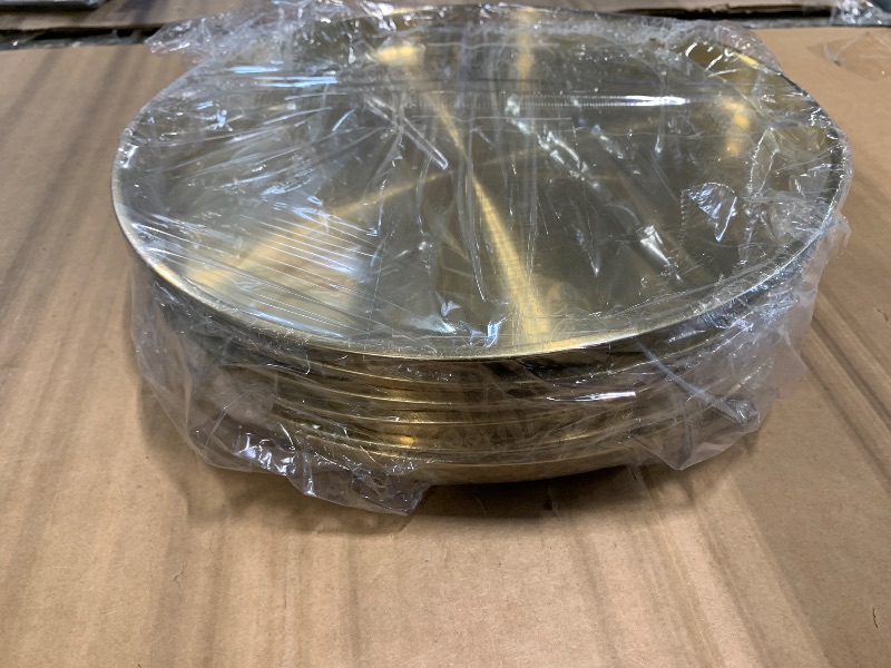 Photo 1 of **MISSING 2**
Thenshop 6 Pcs 12 Inch Gold Round Serving Tray Stainless Steel Round Table Circle Decorative Vanity Tray Decorative Jewelry Makeup Organizer