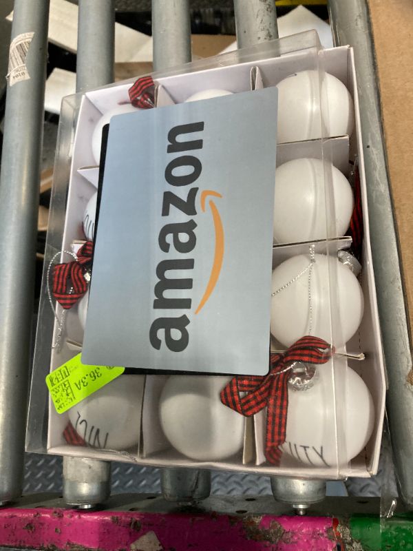 Photo 1 of 12 PCS Christmas Balls Ornaments Set, 2.36'' Shatterproof White Bulbs with Buffalo Plaid Bows, Well-Crafted Farmhouse Christmas Tree Decorations Balls, Plaid Christmas Ornaments for Tree Decor