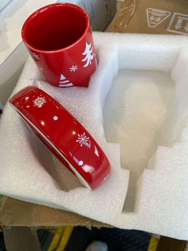 Photo 1 of *PARTIAL SET*
Christmas Bathroom Accessories Set, 4-Piece Ceramic Bathroom Accessory Set Include Lotion Dispenser, Toothbrush Holder Tumbler, and Soap Dish (White)