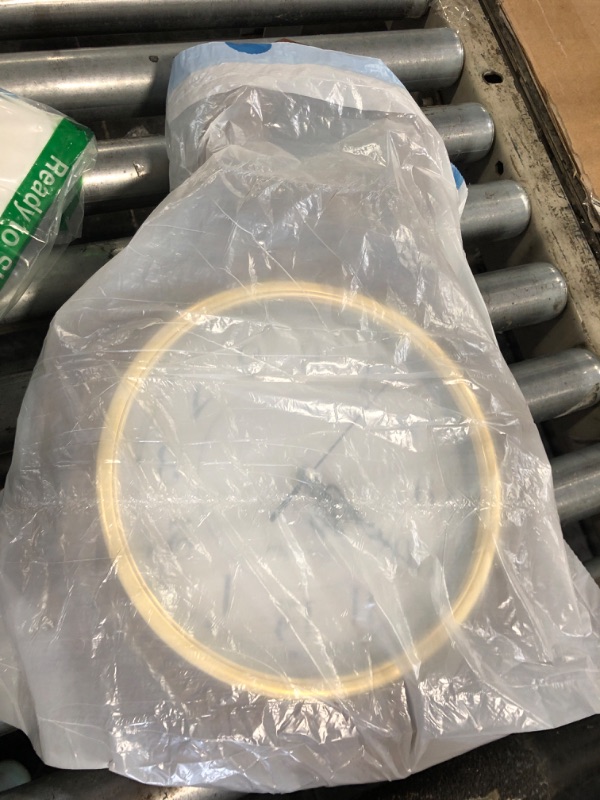 Photo 1 of ***THE BACK COVER IS MISSING****KANEODOT Pendulum Wall Clock Battery Operated, Imitation Wood Plastic Regulator Clock with Pendulum,Vintage Decorative Wall Clocks for Living Room,Farmhouse,Office,Bedroom,Kitchen,Wall Decor