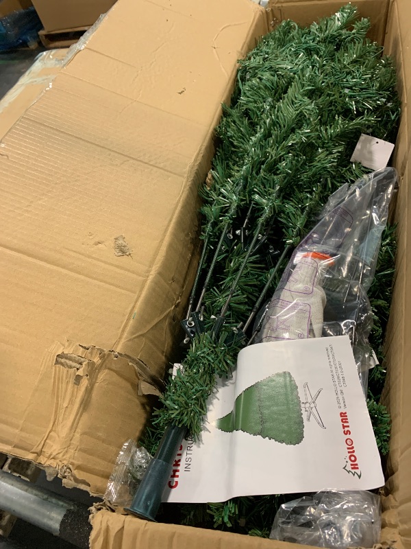 Photo 3 of HOLLO STAR 6 ft Prelit Christmas Tree with 270 LED Lights, App Control, Artificial Christmas Tree with Multi-Color RGBW Lights, 1072 Branch Tips, Metal Base, Easy to Assemble, for Home, Party