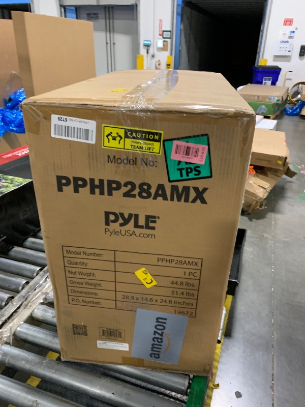 Photo 1 of ****electrical connector cable is missing***

Pyle PA Speaker DJ Mixer Bundle - 300 W Portable Wireless Bluetooth Sound System w/ USB SD XLR 1/4" RCA Inputs - Dual Speaker, Mixer, Microphone, Stand, Cable - Home/Outdoor Party - PPHP28AMX,Black