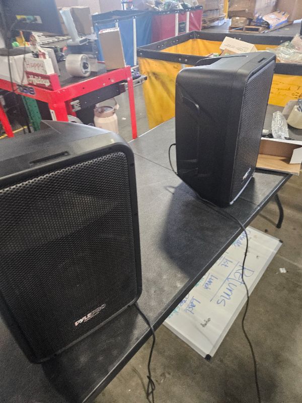 Photo 1 of ****electrical connector cable is missing***

Pyle PA Speaker DJ Mixer Bundle - 300 W Portable Wireless Bluetooth Sound System w/ USB SD XLR 1/4" RCA Inputs - Dual Speaker, Mixer, Microphone, Stand, Cable - Home/Outdoor Party - PPHP28AMX,Black
