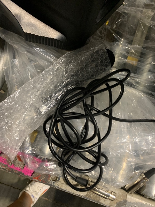 Photo 1 of ****electrical connector cable is missing***

Pyle PA Speaker DJ Mixer Bundle - 300 W Portable Wireless Bluetooth Sound System w/ USB SD XLR 1/4" RCA Inputs - Dual Speaker, Mixer, Microphone, Stand, Cable - Home/Outdoor Party - PPHP28AMX,Black