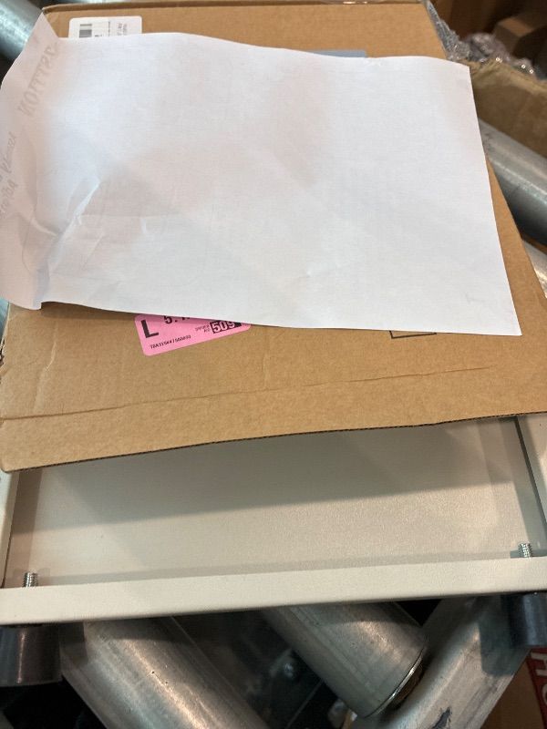 Photo 1 of **PHOTO SHOWS SHELF** zsttion Adjustable Locker Organizer Shelf, 30LB Load-Bearing Metal Locker Shelf for Schools, Offices, Gyms, Locker Shelf Expandable to Fit Your Locker 11-18” (1, White)